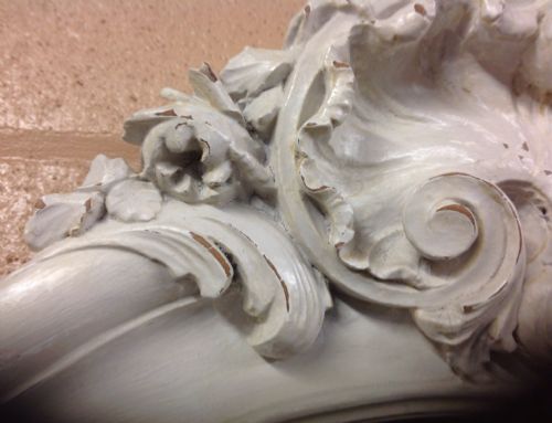 FRENCH PAINTED WALL MIRROR - ADDITIONAL PHOTO 5
