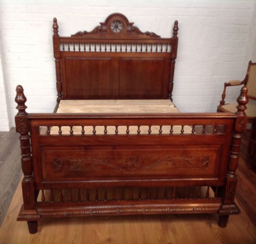 FRENCH OAK CARVED BED - ADDITIONAL PHOTO 1