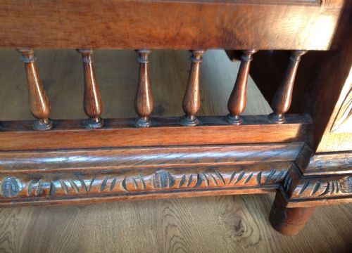 FRENCH OAK CARVED BED - ADDITIONAL PHOTO 2