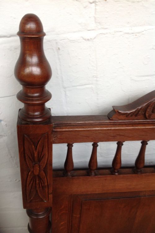 FRENCH OAK CARVED BED - ADDITIONAL PHOTO 7