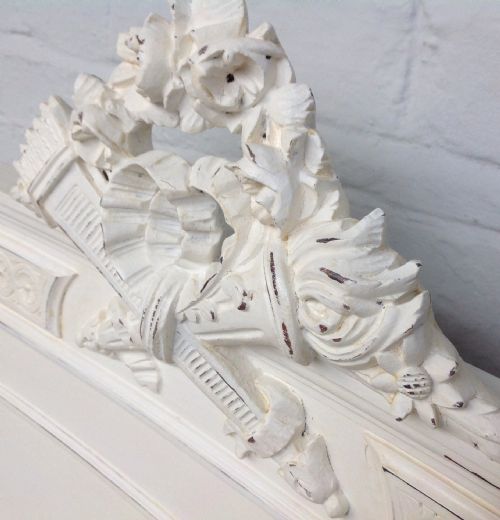 CARVED FRENCH PAINTED BED - ADDITIONAL PHOTO 11