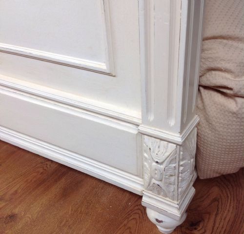 CARVED FRENCH PAINTED BED - ADDITIONAL PHOTO 13