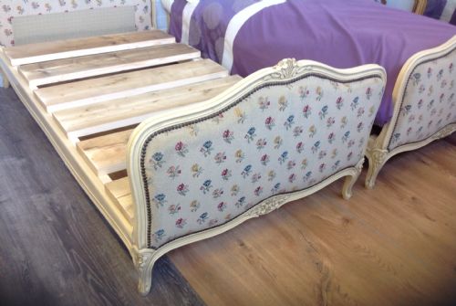 PAIR OF FRENCH UPHOLSTERED BEDS - ADDITIONAL PHOTO 2