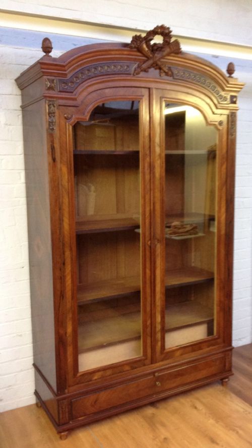 french rosewood bookcase - CATEGORY: ANTIQUE BOOKCASES - DATED 1900