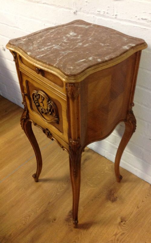 FRENCH WALNUT BEDSIDE CABINET - ADDITIONAL PHOTO 9