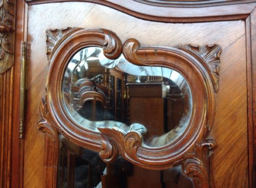 LARGE FRENCH ROSEWOOD ARMOIRE - ADDITIONAL PHOTO 2
