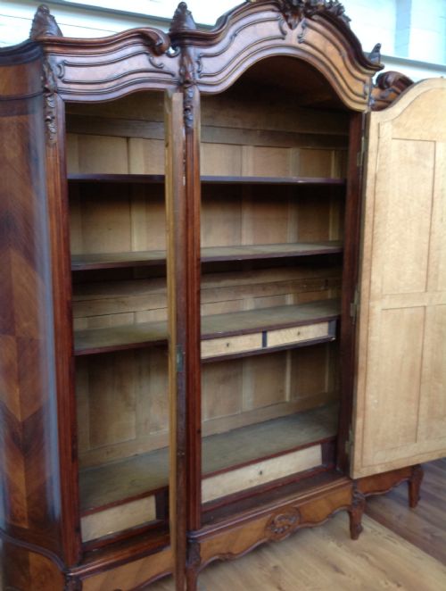 LARGE FRENCH ROSEWOOD ARMOIRE - ADDITIONAL PHOTO 7