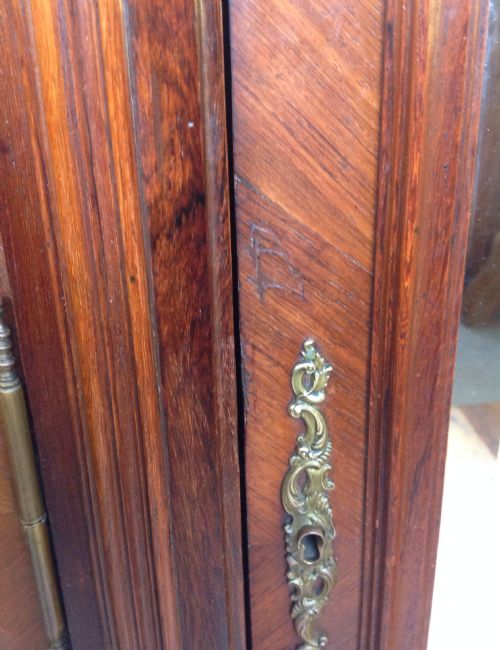 LARGE FRENCH ROSEWOOD ARMOIRE - ADDITIONAL PHOTO 8