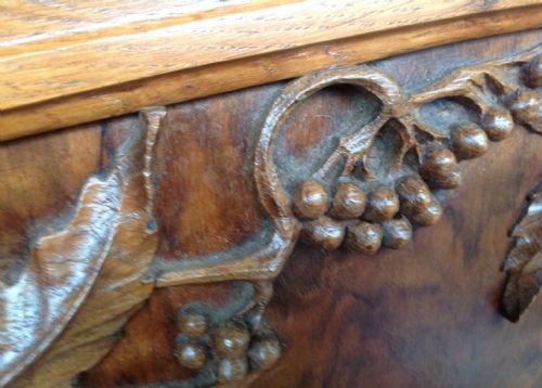 ARTS AND CRAFT OAK KINGSIZE BED - ADDITIONAL PHOTO 2