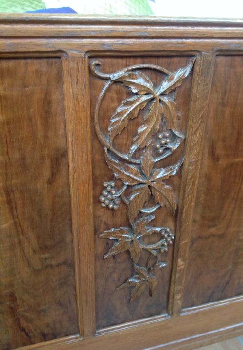ARTS AND CRAFT OAK KINGSIZE BED - ADDITIONAL PHOTO 4
