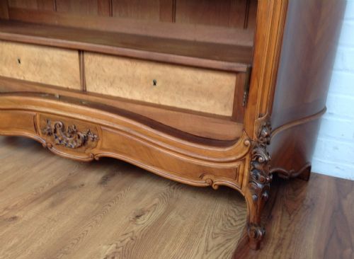 CARVED WALNUT FRENCH ARMOIRE - ADDITIONAL PHOTO 2