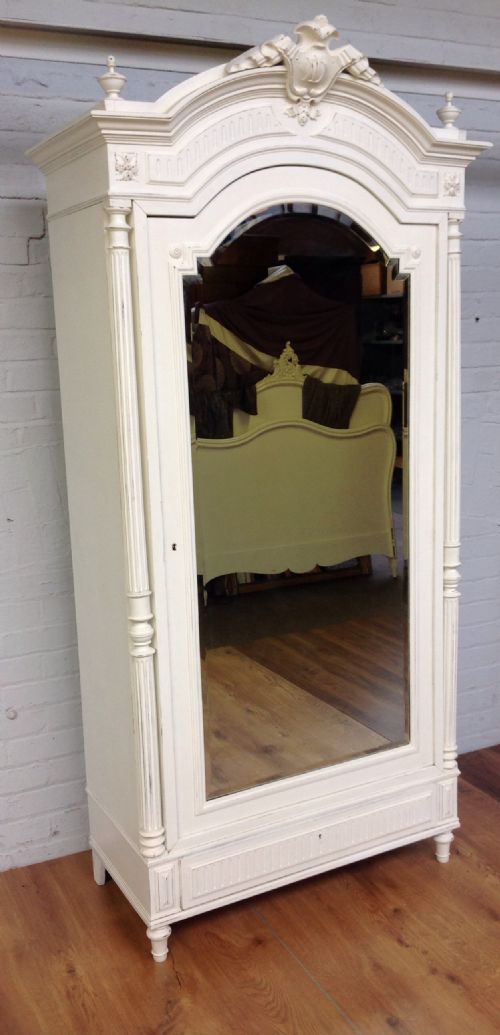 painted french armoire - CATEGORY: ANTIQUE WARDROBES - DATED 1900