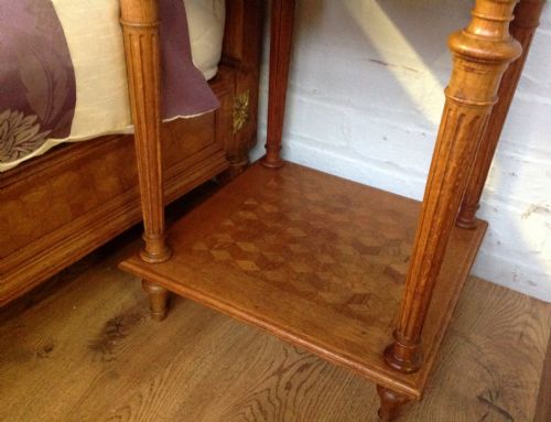 KINGSIZE FRENCH OAK BED AND BEDSIDE CABINET - ADDITIONAL PHOTO 11