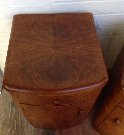 ART DECO WALNUT BEDSIDE CABINETS - ADDITIONAL PHOTO 3