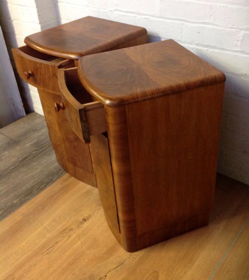 ART DECO WALNUT BEDSIDE CABINETS - ADDITIONAL PHOTO 6