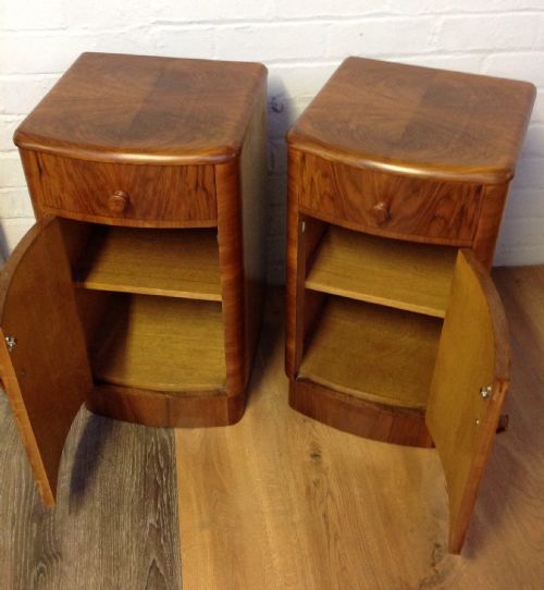 ART DECO WALNUT BEDSIDE CABINETS - ADDITIONAL PHOTO 7