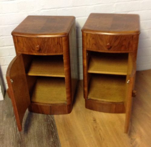 ART DECO WALNUT BEDSIDE CABINETS - ADDITIONAL PHOTO 9