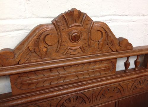 FRENCH CARVED OAK BED - ADDITIONAL PHOTO 1