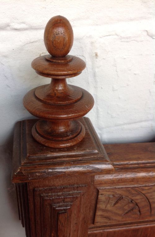 FRENCH CARVED OAK BED - ADDITIONAL PHOTO 11