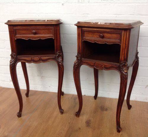 PAIR OF FRENCH ROSEWOOD BEDSIDE CABINETS - ADDITIONAL PHOTO 1