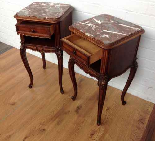 PAIR OF FRENCH ROSEWOOD BEDSIDE CABINETS - ADDITIONAL PHOTO 3
