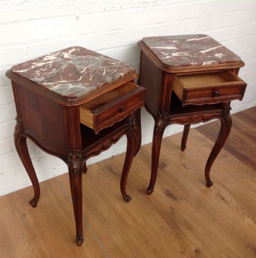 PAIR OF FRENCH ROSEWOOD BEDSIDE CABINETS - ADDITIONAL PHOTO 5