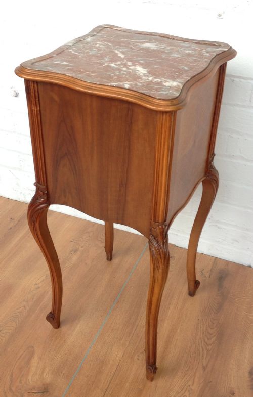 FRENCH WALNUT BEDSIDE CABINET - ADDITIONAL PHOTO 3