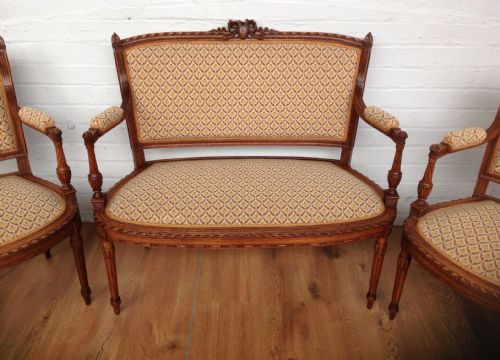 FRENCH WALNUT SOFA SUITE - ADDITIONAL PHOTO 3