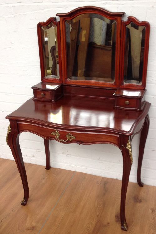 FRENCH MAHOGANY DRESSING TABLE DESK - ADDITIONAL PHOTO 14