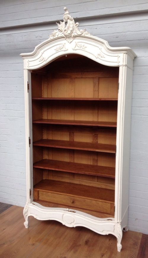 FRENCH PAINTED WALNUT ARMOIRE - ADDITIONAL PHOTO 1