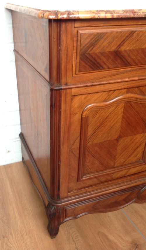 FRENCH ROSEWOOD MARBLE TOP CABINET - ADDITIONAL PHOTO 6