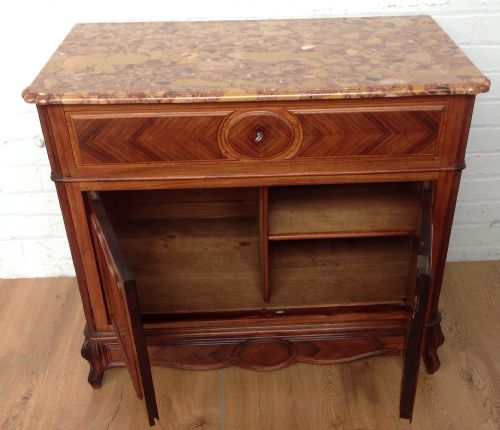 FRENCH ROSEWOOD MARBLE TOP CABINET - ADDITIONAL PHOTO 7