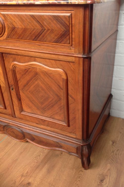 FRENCH ROSEWOOD MARBLE TOP CABINET - ADDITIONAL PHOTO 9