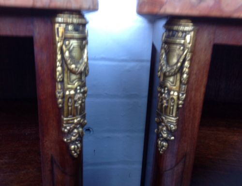 PAIR OF FRENCH MAHOGANY BEDSIDE CABINETS - ADDITIONAL PHOTO 2