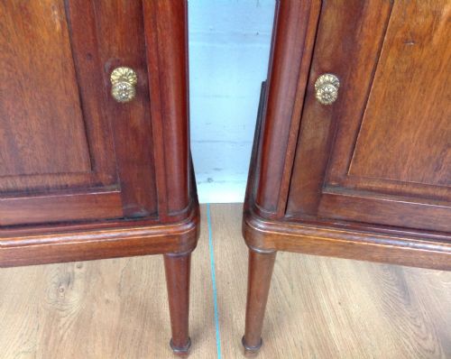 PAIR OF FRENCH MAHOGANY BEDSIDE CABINETS - ADDITIONAL PHOTO 3