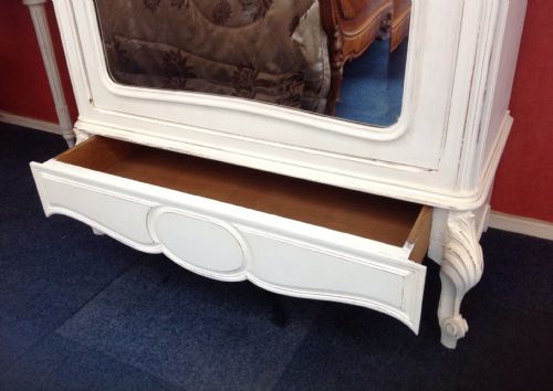 FRENCH CARVED PAINTED ARMOIRE - ADDITIONAL PHOTO 3
