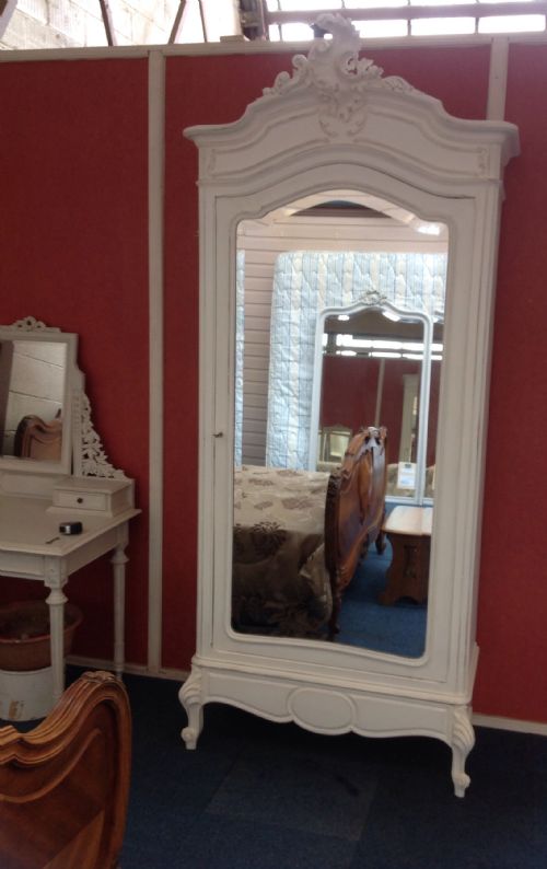 FRENCH CARVED PAINTED ARMOIRE - ADDITIONAL PHOTO 12