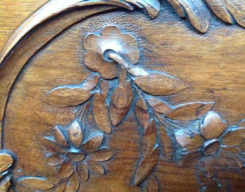 FRENCH WALNUT CARVED BED - ADDITIONAL PHOTO 1