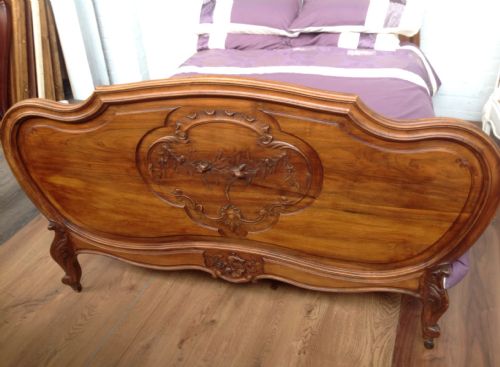 FRENCH WALNUT CARVED BED - ADDITIONAL PHOTO 2