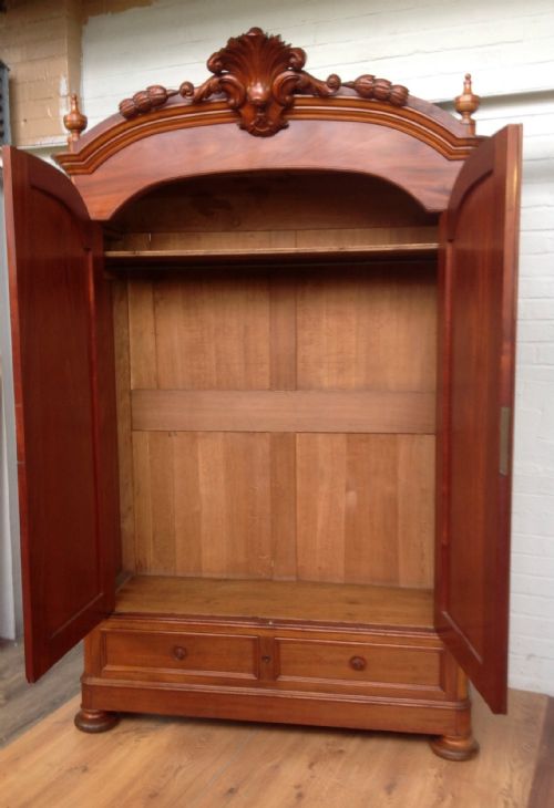 FRENCH MAHOGANY ARMOIRE - ADDITIONAL PHOTO 1