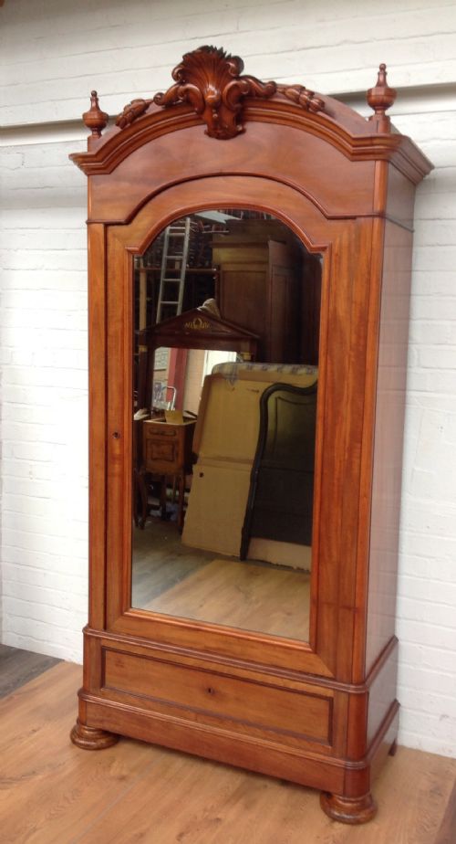 french mirrored door armoire - CATEGORY: ANTIQUE WARDROBES - DATED 1900