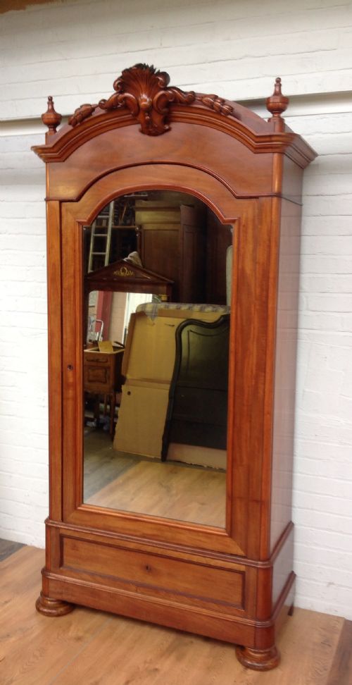 FRENCH MIRRORED DOOR ARMOIRE - ADDITIONAL PHOTO 7