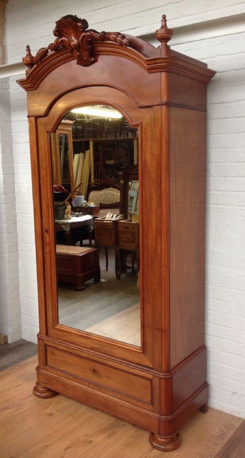 FRENCH MIRRORED DOOR ARMOIRE - ADDITIONAL PHOTO 9
