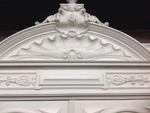 FRENCH PAINTED LARGE ARMOIRE - ADDITIONAL PHOTO 1
