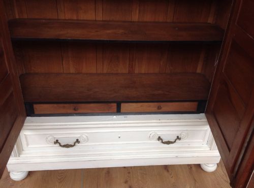 FRENCH PAINTED LARGE ARMOIRE - ADDITIONAL PHOTO 8