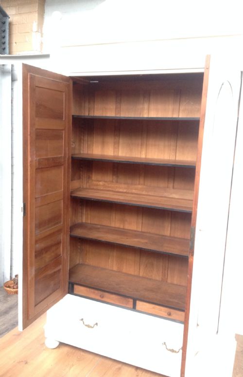 FRENCH PAINTED LARGE ARMOIRE - ADDITIONAL PHOTO 9