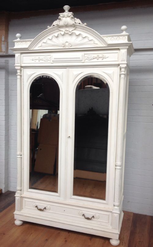 FRENCH PAINTED LARGE ARMOIRE - ADDITIONAL PHOTO 14