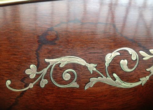 QUALITY FRENCH INLAID ARMOIRE WITH BOULLE DETAIL - ADDITIONAL PHOTO 13
