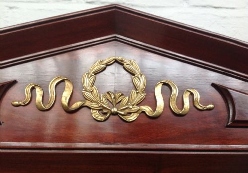 LARGE FRENCH MAHOGANY WALL MIRROR - ADDITIONAL PHOTO 1