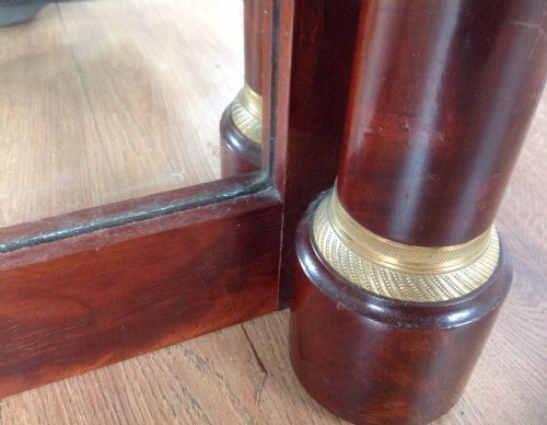 LARGE FRENCH MAHOGANY WALL MIRROR - ADDITIONAL PHOTO 3